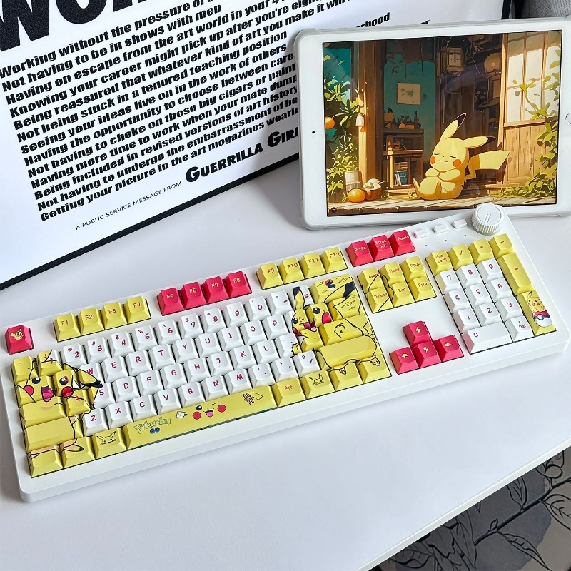 Cosplay Material For Prop - Cartoon Anime Pokemon Cute Pikachu Keycaps