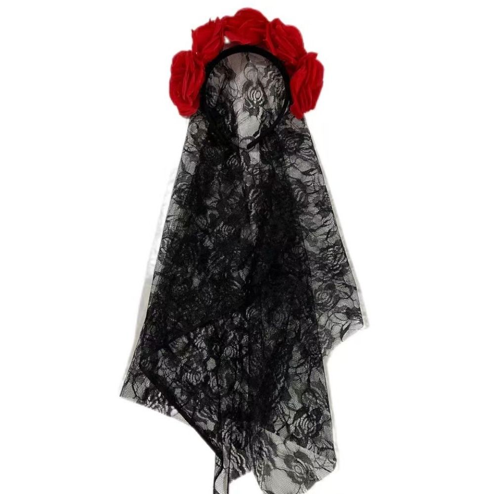 Cosplay Material For Prop - Spooky Lace Material Ghost Bride Headband