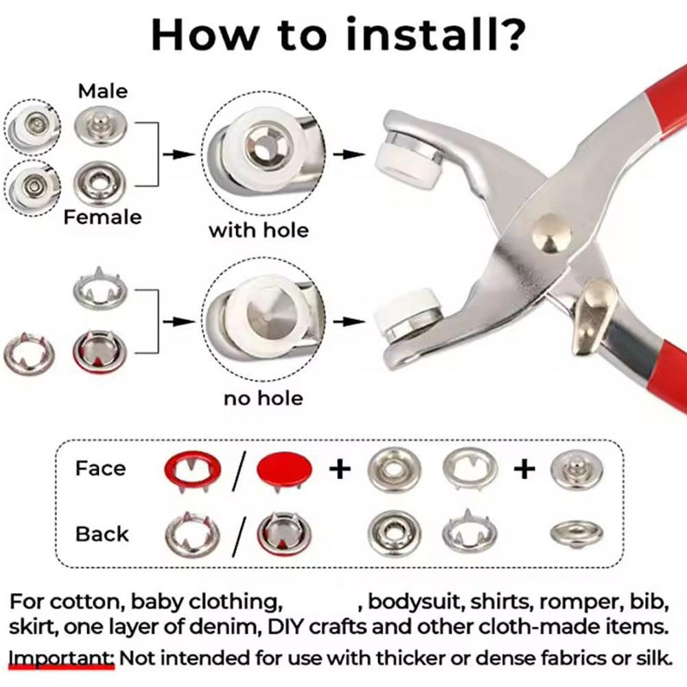 Hot 100pcs Metal Prong Snap Bu - Snap Fastener Set บทวิจารณ์และราคา