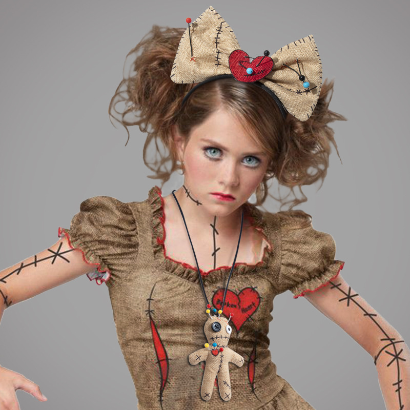 Voodoo Doll Costume Bow Headba - Voodoo Cosplay And Prop บทวิจารณ์และราคา