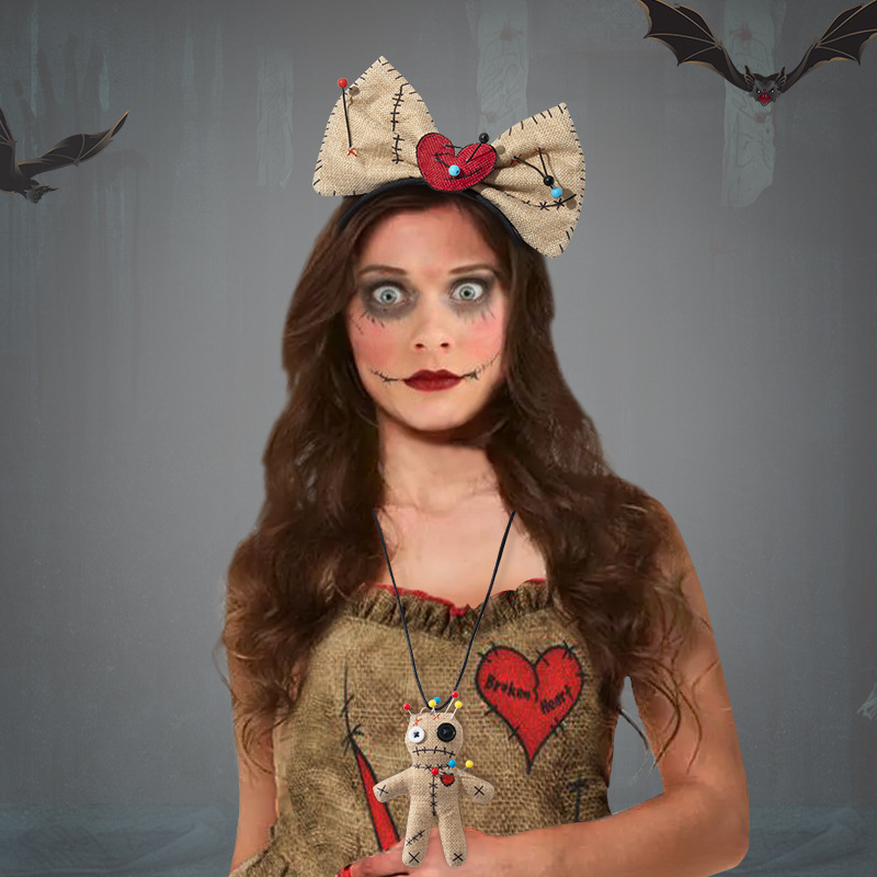 Voodoo Doll Costume Bow Headba - Voodoo Cosplay And Prop บทวิจารณ์และราคา