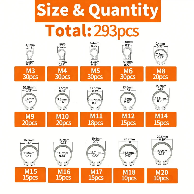 293Pcs M3-M20 304 Stainless St - Snap Fastener Set บทวิจารณ์และราคา