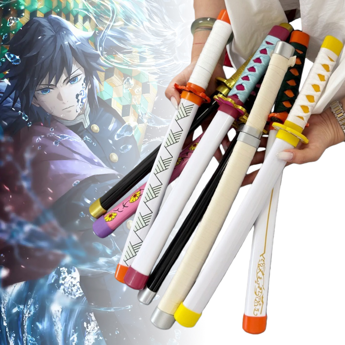 16inch Tomioka Giyuu Katana An - Cosplay Prop Katana บทวิจารณ์และราคา
