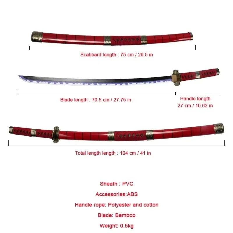 40incn Roronoa Zoro Katana Nin - Cosplay Prop Katana บทวิจารณ์และราคา