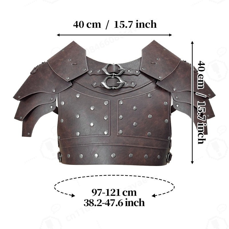 Medieval Studded Shoulder Ches - Cosplay Props บทวิจารณ์และราคา