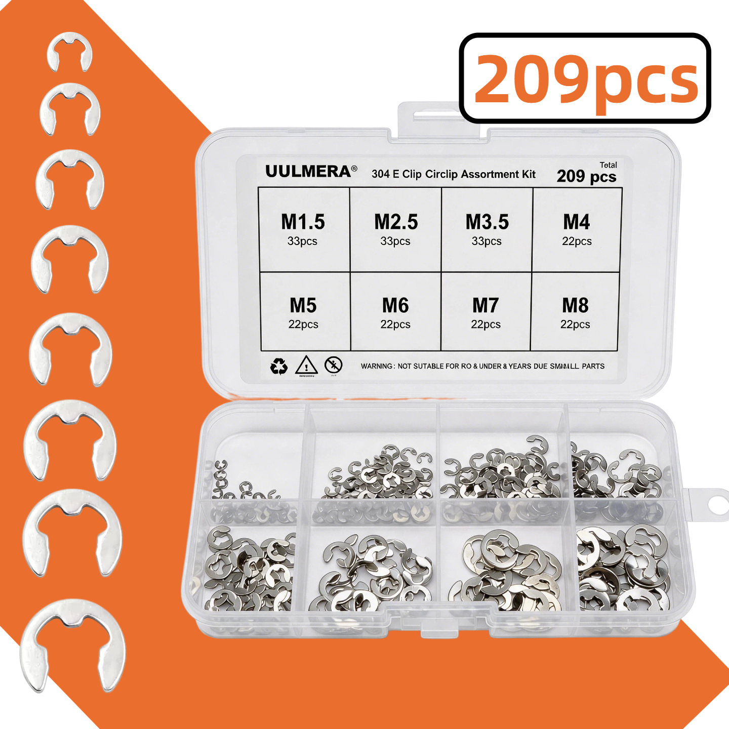 E-Clip Snap Ring Set 269/209/4 - Snap Fastener Set บทวิจารณ์และราคา