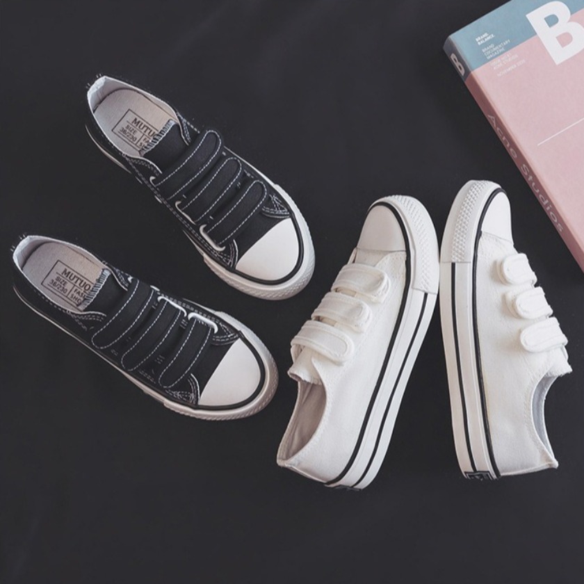 New style Velcro low-top white - Velcro Hook Loop บทวิจารณ์และราคา