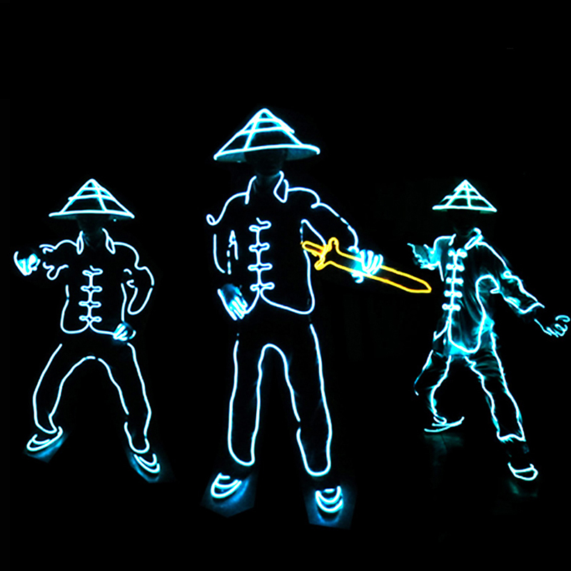 EL Wire LED Clothes Portable N - Cosplay Material For Prop บทวิจารณ์และราคา