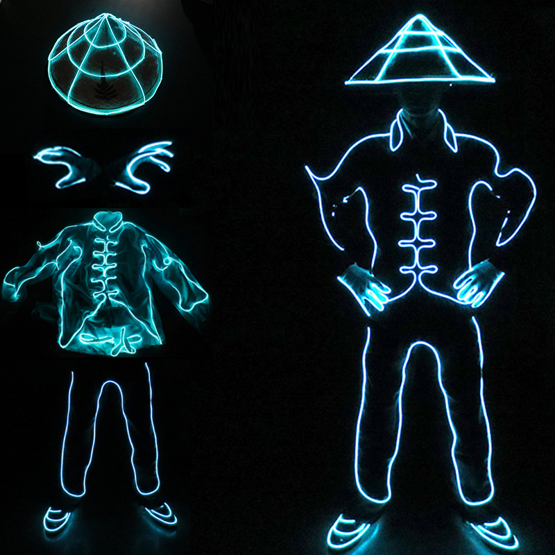 EL Wire LED Clothes Portable N - Cosplay Material For Prop บทวิจารณ์และราคา