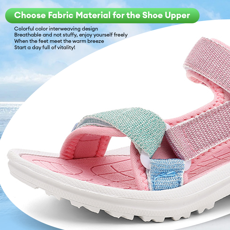 Kids Girls Sandals with Velcro - Velcro Hook Loop บทวิจารณ์และราคา