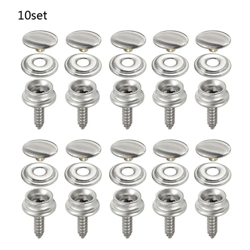 10 Sets Stainless Steel Tappin - Snap Fastener Set บทวิจารณ์และราคา
