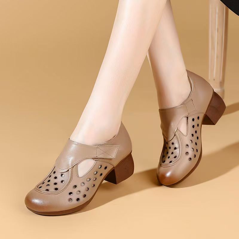 Women's Summer New Leather Hol - Velcro Hook Loop บทวิจารณ์และราคา