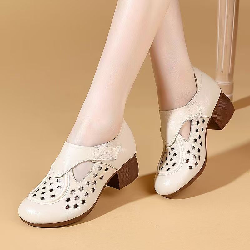Women's Summer New Leather Hol - Velcro Hook Loop บทวิจารณ์และราคา