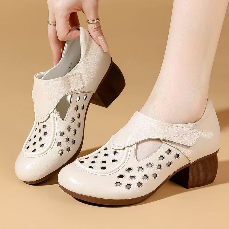 Women's Summer New Leather Hol - Velcro Hook Loop บทวิจารณ์และราคา