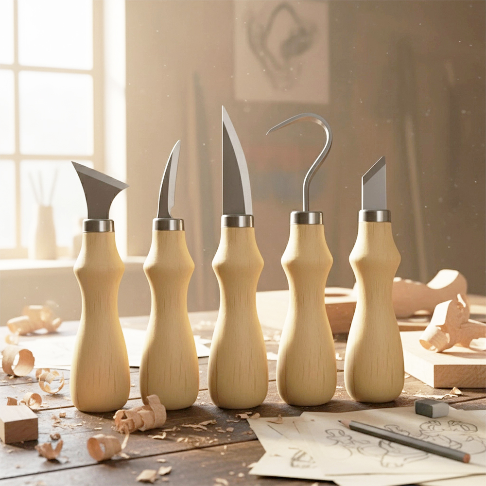 5pc Wood Carving Tools Set Oak - Craft Knife Set บทวิจารณ์และราคา