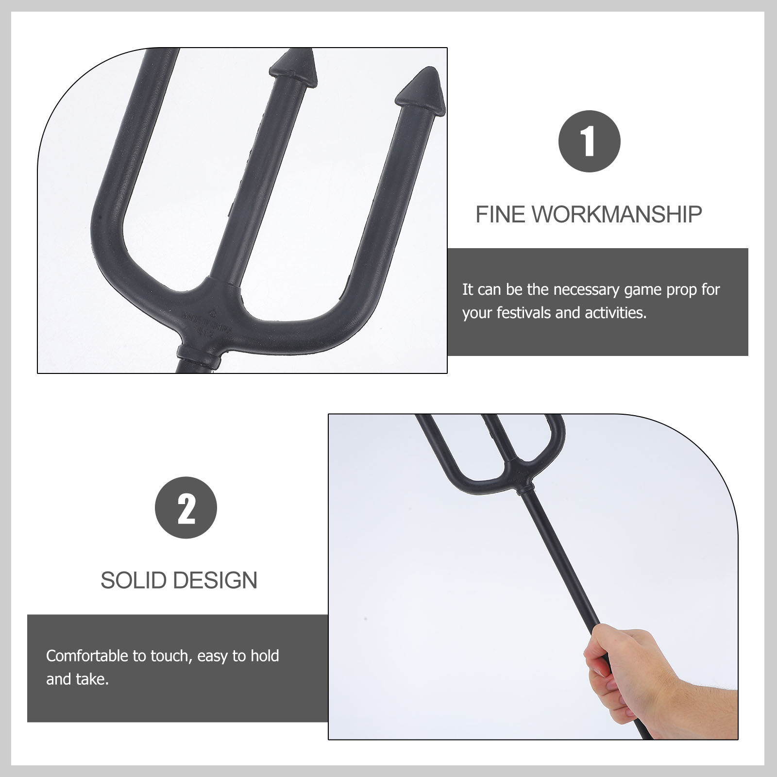 Devil Fork Prop Halloween Deco - Cosplay Material For Prop บทวิจารณ์และราคา