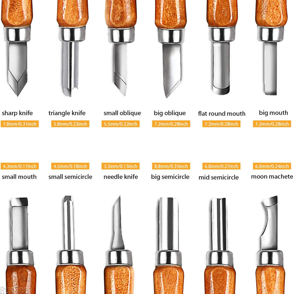 12Pcs SK2 Woodworking Carving  - Craft Knife Set บทวิจารณ์และราคา