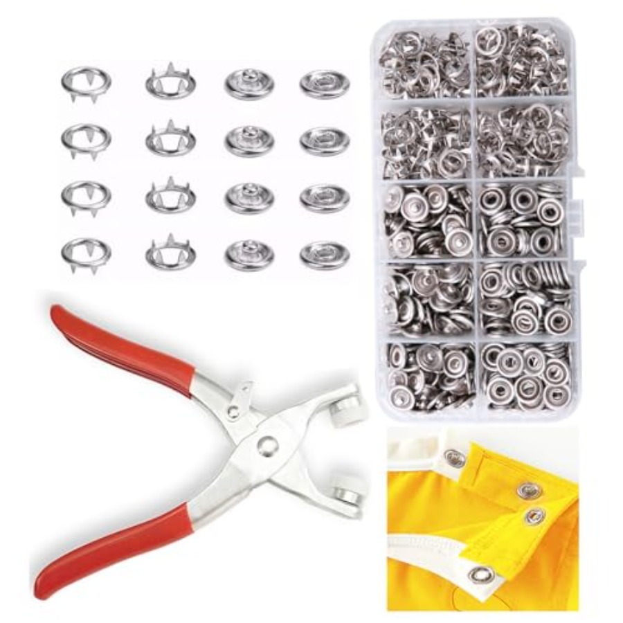 100 Sets Metal Snaps Buttons w - Snap Fastener Set บทวิจารณ์และราคา